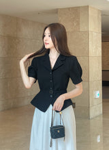 Reshu Wrinkle Flare Long Skirt