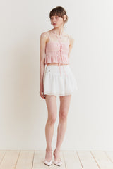 WHISPER BUTTON TOP pink