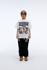 Weekend warrior people artwork T-shirt (White)
