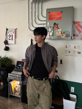 ピグメントダイアゴナルセイムカーゴパンツ (3 Colors)
