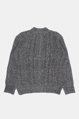 Maya round-neck wool brush cardigan