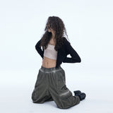 Dyeing Corduroy Cargo Banding Pants Dirty Beige