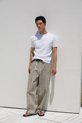 Cool curve half t-shirts(White)
