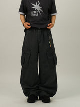 NA Cargo Vintage Washing Wide Pants