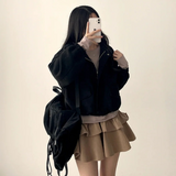Fumo High Neck Banding Suede Jumper