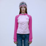 Asymmetric Ruched Hoodie (PINK)