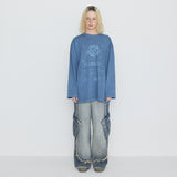 Into The Galaxy Pigment Long Sleeve T Light Blue