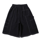 CARPENTER STITCH CAPRI PANTS BLACK