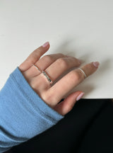 [10 set] acrylic bold layered ring set
