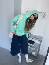 カットアウトレイヤードフード T
