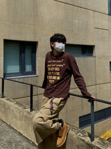 Bed Last Lettering Long Sleeve T-Shirt 3C