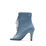 Basic Suede Open Toe Heel(Blue)