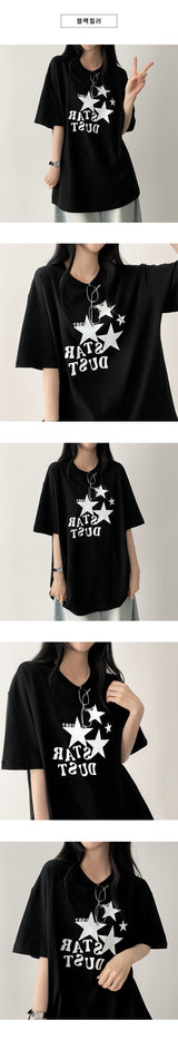 Star オーバーサイズフィット半袖Tシャツ