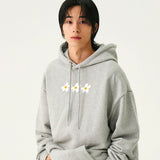[UNISEX]3ペインティングフラワースマイルフーディー