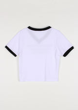 V LETTERING CROP TEE