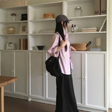 Kalo striped overfit long sleeve shirt