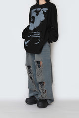 Face over long sleeve T