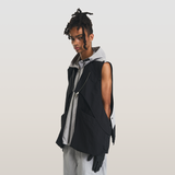 RELABEL 23AW 取り外し可能なダブル前立てカラーブロックフード付きジャケット