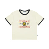 CASUAL HERITAGE クールコットンクロップリンガー半袖  (SRCSTD-0266)