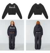 Emblem-print hooded sweatshirt