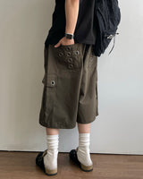 Punch Eyelet Bermuda Pants
