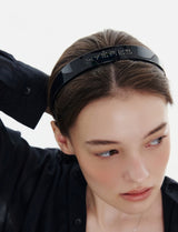 26SS★Essence Logo Stone Wide Hairband