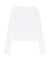 [mnem] split metal collar tee (white)