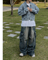 Flip Wide Denim Cargo Pants