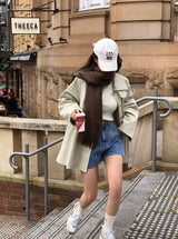 [BELLIDE MADE] シングルハーフトレンチコート