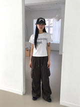 テイキレタリングセミクロップショートスリーブTシャツ