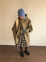 Grunge Button-Up Checkered Skirt (2 Colors)