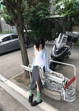 オーバーレイフォールドスカート