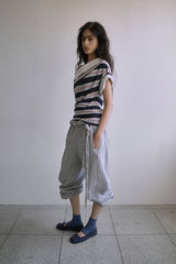 26SS★ OFF-SHOULDER SHIRT LAYERED UNBALANCED T-SHIRT