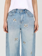 PUPPY EMBROIDERED CURVED DENIM code 26225