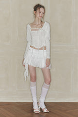 SWAN SKIRT white