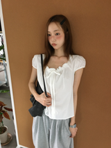 French puff blouse (3color)