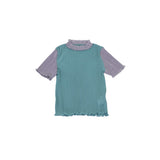 mellow pleats bicolor tops