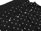 Rose Detail Dot Pleated Skirt 232514109