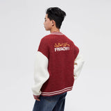 FMACM 24AW Vintage Crest Jacquard Knit Sweater Cardigan Jacket