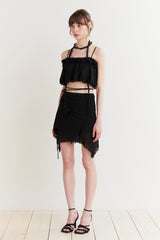 LILY SCARF TOP black