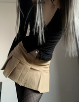 Lips shirring hook top (black)