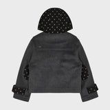 ドットダッフルクロップコート