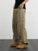Washed detail cargo pants 3color