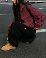 Little Hooded Check Windbreaker