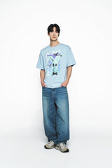 25SS リアルエイリアンファジーラビットショートスリーブTシャツ スカイブルー