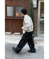 Non-faded double-knee carpenter denim pants