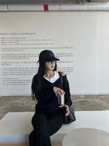 マイルドアワー ディープVネック レイヤードニット＆ノースリーブ SET (3 colors)