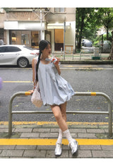 スカイボウノースリーブパンプキンドレス