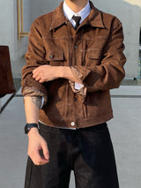 Trucker Colorblock Suede Jacket (3colors)