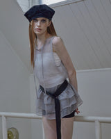glitter sheer unbalance layered op